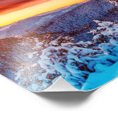 Sunset Mountain Winter Scene Foto Print (Ecke)