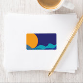 SUNSET & MOUNTAINES drucken Sie Ihr eigenes Label Adressaufkleber (Insitu)