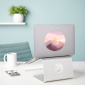 Sunset Mountains Aufkleber (Laptop auf Schreibtisch)