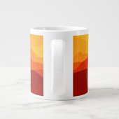Sunset Mountains Banner Jumbo-Tasse (Rückseite)
