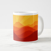 Sunset Mountains Banner Jumbo-Tasse (Vorderseite Rechts)
