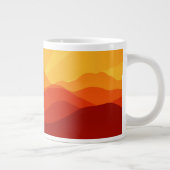 Sunset Mountains Banner Jumbo-Tasse (Rechts)