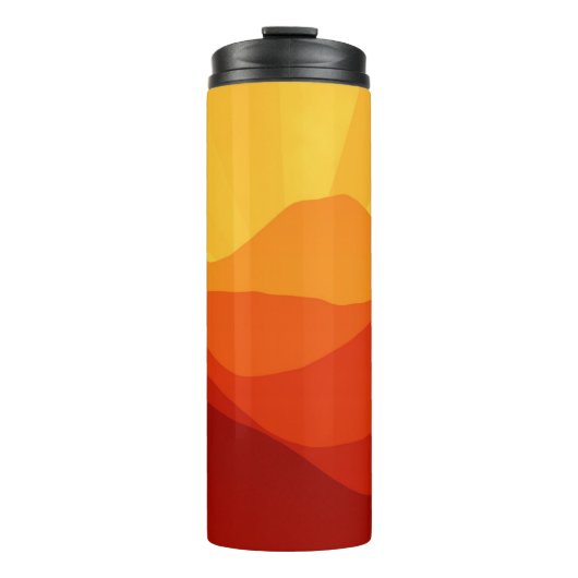 Sunset Mountains Banner Thermosbecher (Vorderseite)