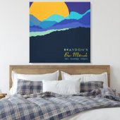 SUNSET & MOUNTAINS Bar Bat Mitzvah Sign-In Board Leinwanddruck (Insitu (Schlafzimmer))