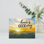 Sunset Mountains Postkarte (Stehend Vorderseite)