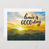 Sunset Mountains Postkarte (Vorne/Hinten)