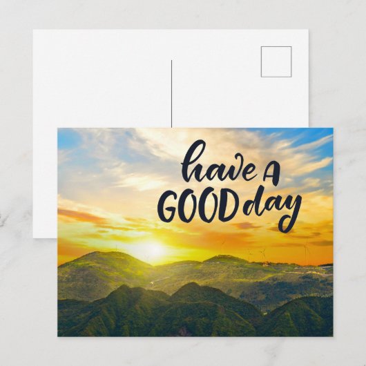 Sunset Mountains Postkarte (Vorne/Hinten)