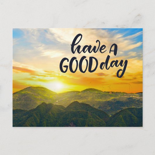 Sunset Mountains Postkarte (Vorderseite)