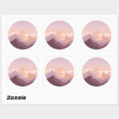 Sunset Mountains Quadratischer Aufkleber (Blatt)