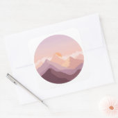 Sunset Mountains Quadratischer Aufkleber (Umschlag)