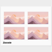 Sunset Mountains Rechteckiger Aufkleber (Blatt)