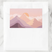 Sunset Mountains Rechteckiger Aufkleber (Tasche)