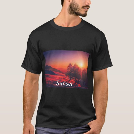 Sunset Mountains T-Shirt (Vorderseite)
