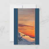 Sunset Mountains Winter Wedding Menü RSVP Karte (Rückseite)