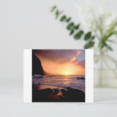 Sunset Na Pali Coast Hawaii Postkarte (Stehend Vorderseite)