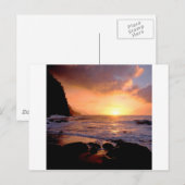 Sunset Na Pali Coast Hawaii Postkarte (Vorne/Hinten)