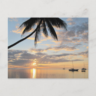 Sunset nähe Robinson Crusoe Island Postkarte