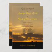 Sunset Namibia Africa Landscape Wedding Einladung (Vorne/Hinten)