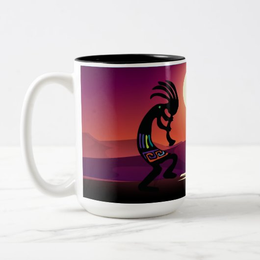 Sunset Native American Kokopelli Coffee Tasse (Links)