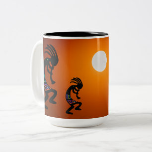Sunset Native American Kokopelli Coffee Tasse