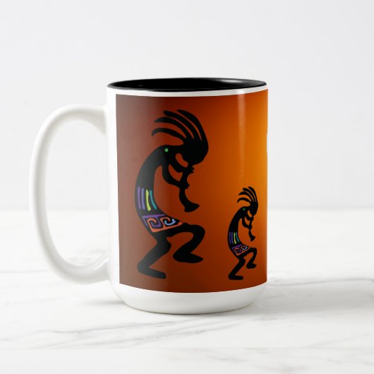 Sunset Native American Kokopelli Coffee Tasse (Links)