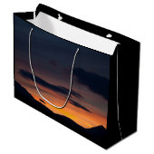 Sunset Nature Foto Große Geschenktüte (Vorderseite Schrägansicht)