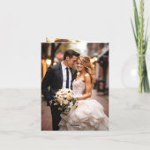 Sunset Nature Wedding Photo  Dankeskarte (Rückseite)