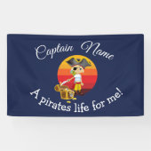 Sunset Nautical Blue Boy Party Pirates Banner (Horizontal)
