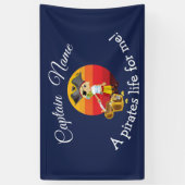 Sunset Nautical Blue Boy Party Pirates Banner (Vertikal)