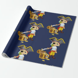 Sunset Nautical Blue Boy Pirate Geschenkpapier