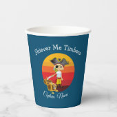 Sunset Nautical Boy Pirate Pappbecher (Vorderseite)