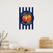 Sunset Nautical Stripes Boy Party Pirate Poster (Küche)