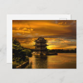 Sunset near Yixing Postkarte (Vorne/Hinten)