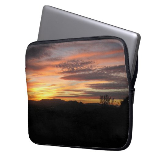 Sunset Neopren Laptop Sleeve 13 Zoll (Vorderseite Links)