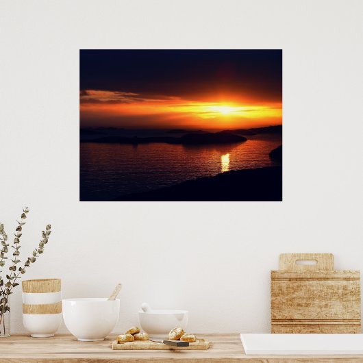 Sunset Norwegen 09 Poster (Küche)