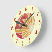 Sunset 'Numbers' clock round cream Runde Wanduhr (Winkel)