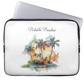 Sunset-Oase, individuell Laptopschutzhülle (Vorderseite)