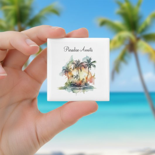 Sunset Oasis, custom Magnet