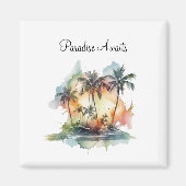 Sunset Oasis, custom Magnet (Vorne)