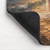 Sunset Ocean Aesthetic Mouse Pad Mousepad (Ecke)