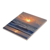 Sunset Ocean Beach Orange Fliese (Seite)