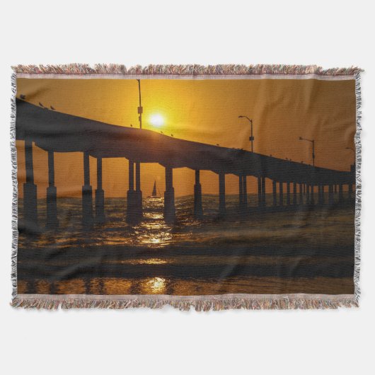 Sunset Ocean Beach Pier - Beach Sunset Decke (Vorderseite)