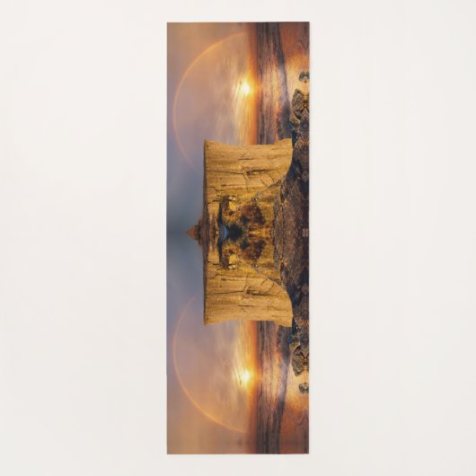 Sunset Ocean Cliff Yogamatte (Rückseite)