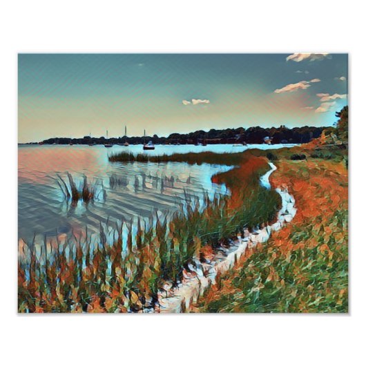 Sunset Ocean Coastway Fotodruck (Vorne)