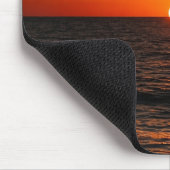 Sunset Ocean Custom Name Mousepad (Ecke)