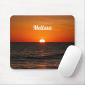 Sunset Ocean Custom Name Mousepad (Mit Mouse)