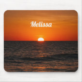 Sunset Ocean Custom Name Mousepad (Vorne)
