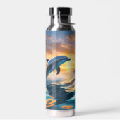 Sunset Ocean Dolphin Trinkflasche (Links)