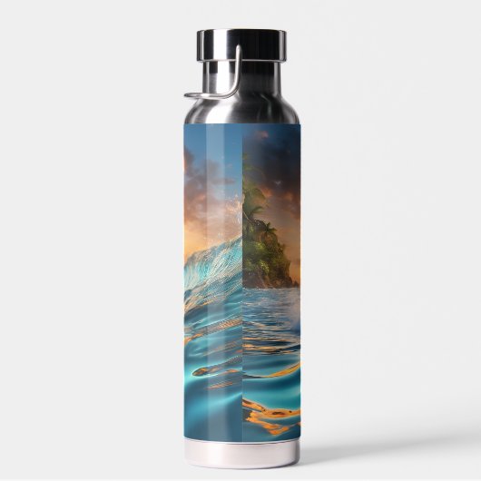 Sunset Ocean Dolphin Trinkflasche (Rechts)