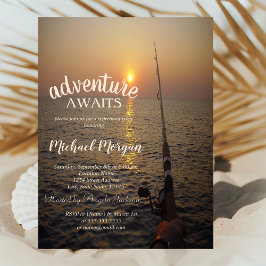 Sunset Ocean Fishing Retirement Party Einladung